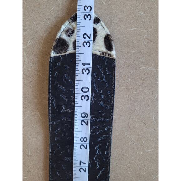 Chad Calvin Design Belt Brown Leather Unique Buckle Cowhide XS - Picture 9 of 10